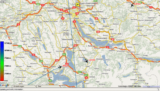 Karte 41: 1.12.2007, Sa, 21:41 Uhr,
                        S�danflug-Flugzeuge sind auf der Karte pl�tzlich
                        verschwunden