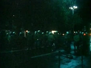 Demonstration in Zurich, night action
                              of criminal Zurich bully police