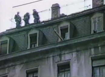 Vacation
                          of Baden Street N� 2 on January 9, 1984,
                          Zurich bully police is on the roof