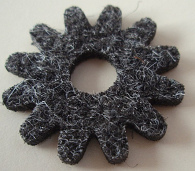 Felt with big
                          threads in the form of a felt stern