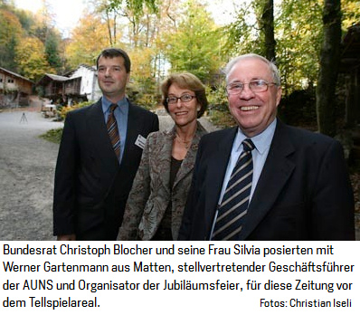 Nazi leader
                          Christoph Blocher at the jubilee festival of
                          AUNS at Matten near Interlaken in 2006