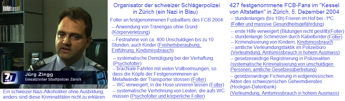Einsatzleiter J�rg Zingg von der
                            Z�rcher Schl�gerpolizei, der am 5. Dezember
                            2004 den Kessel von Altstetten
                            "organisierte"