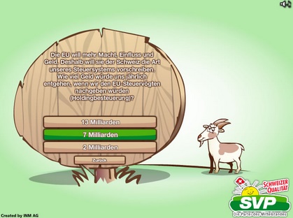 Wenn EU-Recht in der Schweiz gelten
würde, dann gäbe es eine Holdingbesteuerung
mit 7 Milliarden Franken Mehrkosten Wenn EU-Recht in der Schweiz gelten
würde, dann gäbe es eine Holdingbesteuerung
mit 7 Milliarden Franken Mehrkosten