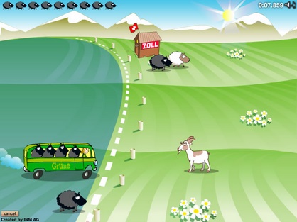 Zottel muss an der
Landesgrenze schwarze Schafe abwehren Zottel muss an der Landesgrenze schwarze
Schafe abwehren