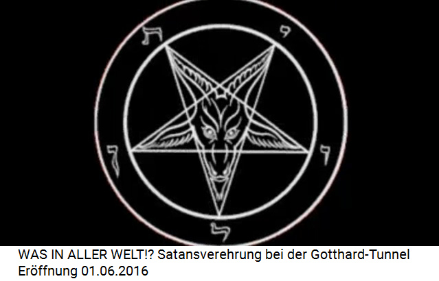 Der Steinbock ist das Symbol f�r den
                      satanistischen F�nfzackstern der
                      Satanisten-Hexerei, hier mit hebr�ischen
                      Buchstaben versehen