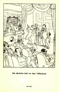 Juni 1933: Deutsches Volkslied vor dem
                  V�lkerbund