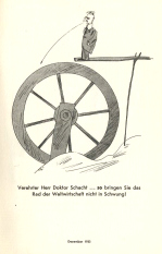 Dezember 1933: Schacht steht verloren am Rad der
                  deutschen Wirtschaft