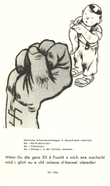 Juli 1935: Pressezensur: Die Nazifaust ist
                    gegen die Schweiz gerichtet