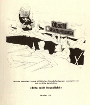 Oktober 1937: NS-Spionage fotografiert die
                  schweizer Grenze