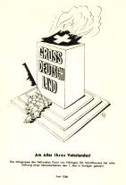 Juni 1938: Schweizer Frontisten liefern die
                  schweizer Fahne aus